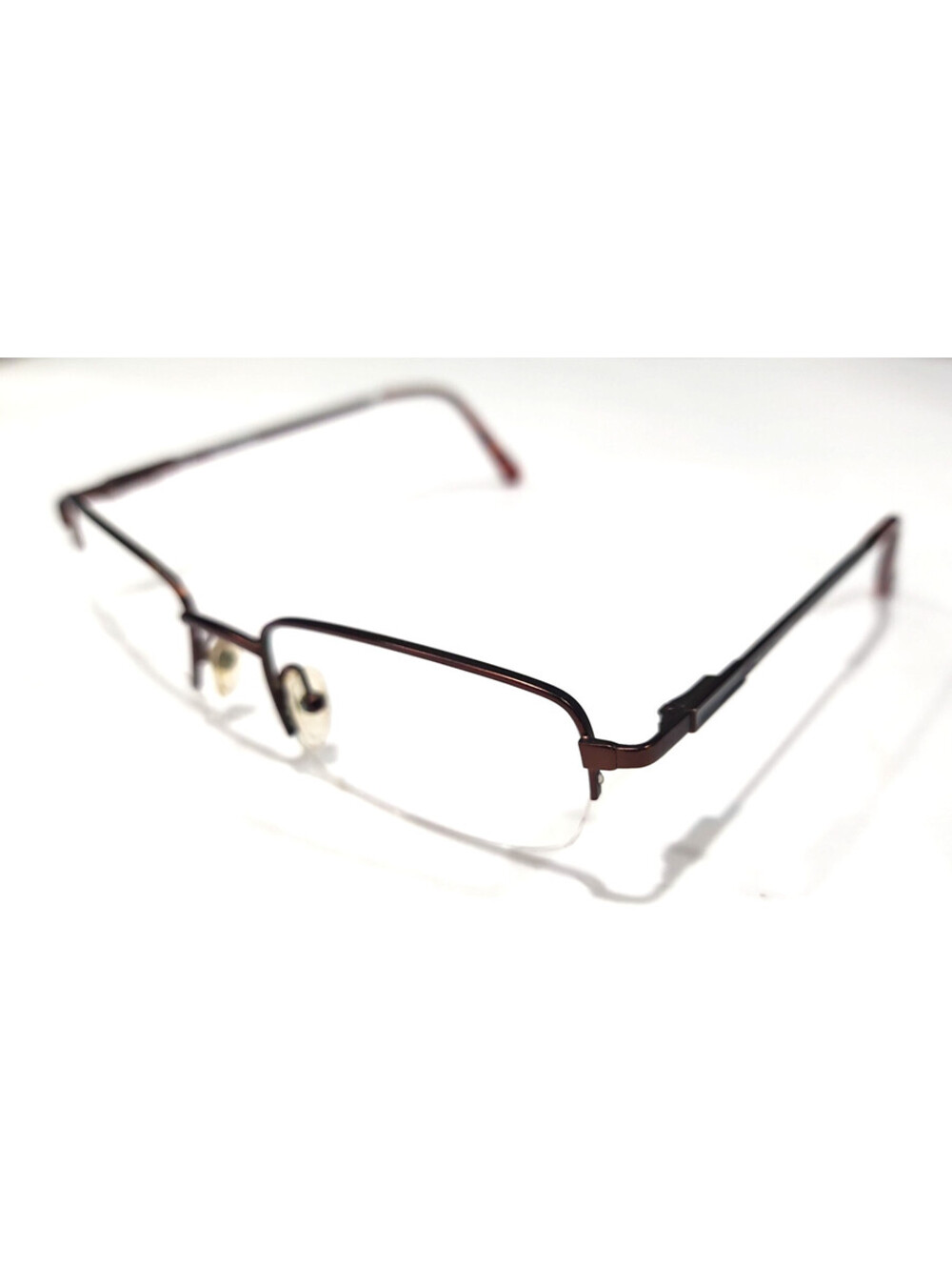Harley Davidson HD273 Brown Rectangle Metal Eyeglasses 53-19 140